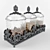 Elegant Glass Canisters Set 3D model small image 1
