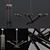 Versatile Vintage Silver Webster Chandelier 3D model small image 1