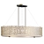 Elegant Nantes Oval Chandelier 3D model small image 1