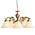 Cougar Edgewood Pendant: Elegant 5-Light Beauty 3D model small image 1