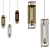 Modern and Sleek Tech Lighting Pendants 3D model small image 1