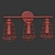 Modern Design House Ajax Vanity Light 3D model small image 2
