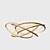 Saturn LED Gold Pendant 3D model small image 1