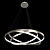 Modern LED Ring Chandelier 3D model small image 1