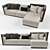 Luxurious Fendi Casa Borromini Sofa 3D model small image 1