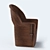 Vintage Lipwork Accent Chair 3D model small image 2