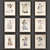 Vintage Fashion Prints Collection 3D model small image 1