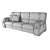 Elegant Formitalia Varenne Sofa 3D model small image 3