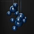 G&C BOLLE 14 Bubble Chandelier 3D model small image 2