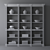 Modern Triple Bookcase in Atkins Collection 3D model small image 3