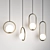 Elegant Hoop Pendant Lamp 3D model small image 1