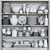 Porcelain Collection Wardrobe: Basket, Service, Cutlery, Glass, Jug, Vase 3D model small image 2