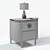 Elegance in Bloom: Briallen Nightstand & Longleaf Table Lamp 3D model small image 2