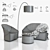 WITTMANN OYSTER: Sofa & Armchair Set 3D model small image 2