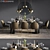 Gubi Dinning Set: Chair, Table, Pendant, Mirror 3D model small image 1