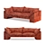  Modern Comfort. Sculptural Sunset Sofa. 3D model small image 1