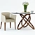 Nordic Elegance: Oleander Dining Table & Lank Chair 3D model small image 2