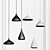 Elegant Fucsia Pendant Lights 3D model small image 1