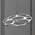 Futuristic LED Pendant Light 3D model small image 1