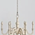 Modway LexMod 6-Light Black Chandelier 3D model small image 3