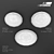 MASIO Wall-ceiling Lamp: Versatile Design, White Plastic Shade, Remote Control 3D model small image 1