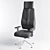 Stylish Leather Computer Chair 3D model small image 2