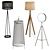Stylish Tripod Floor Lamps 3D model small image 1