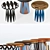 Modern T-Table Ceramic Side Table 3D model small image 2