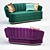Brabbu Powel Sofa: Sleek and Stylish Seating 3D model small image 2