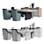 Modern Quad-Polygon Table 3D model small image 2