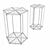 Elegant Taro Side Table Set 3D model small image 3