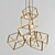Brass and Black Modern Cubes 3D model small image 1