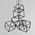 Brass and Black Modern Cubes 3D model small image 2