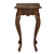 Elegant Carved Wood Console Table 3D model small image 1