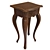 Elegant Carved Wood Console Table 3D model small image 2