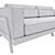 Contemporary 3-Seater Sofa Ashley 3D model small image 3