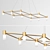Sleek Matrix Chandelier: Modern Elegance 3D model small image 1