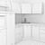 Elegant Ferrara Kitchen Set 3D model small image 3