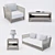 Sleek Wooden Sofa: Modern Design 3D model small image 2