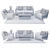 Sleek Wooden Sofa: Modern Design 3D model small image 3