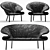 Scribbled Comfort: Doodle Sofa & Armchair 3D model small image 1