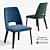 Luxurious Velvet Upholstered Thea Chair 3D model small image 1