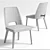 Luxurious Velvet Upholstered Thea Chair 3D model small image 3