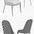 Sleek Sullivan Side Chair: Modern Elegance for Any Space 3D model small image 2