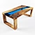Epoxy Resin Slab Coffee Table 3D model small image 1