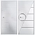Classen Linea B Model 1.1 - Sleek White Lacquered Door 3D model small image 1