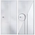 CLASSEN LINEA B MODEL 2.6 - Stylish White Lacquered Door 3D model small image 1