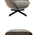 Luxury Minotti Russell Armchair with Puff 3D model small image 2