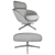 Luxury Minotti Russell Armchair with Puff 3D model small image 3