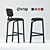 Sleek & Contemporary Design Bar Stool 3D model small image 1